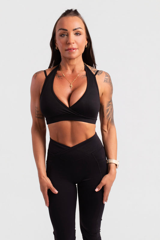 Black Plunge Halter