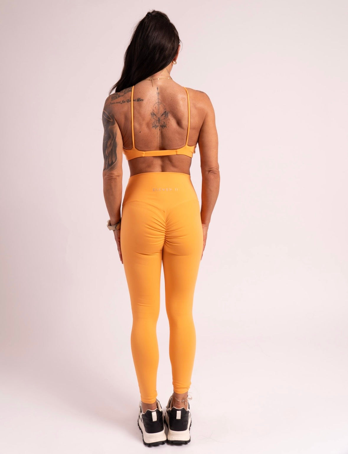 Orange Cross Neck Twist Crop