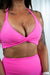 Hot Pink Halter Twist Crop