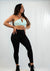 Mint Cross Neck Twist Crop