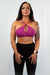 Dark Pink Cross Neck Twist Crop